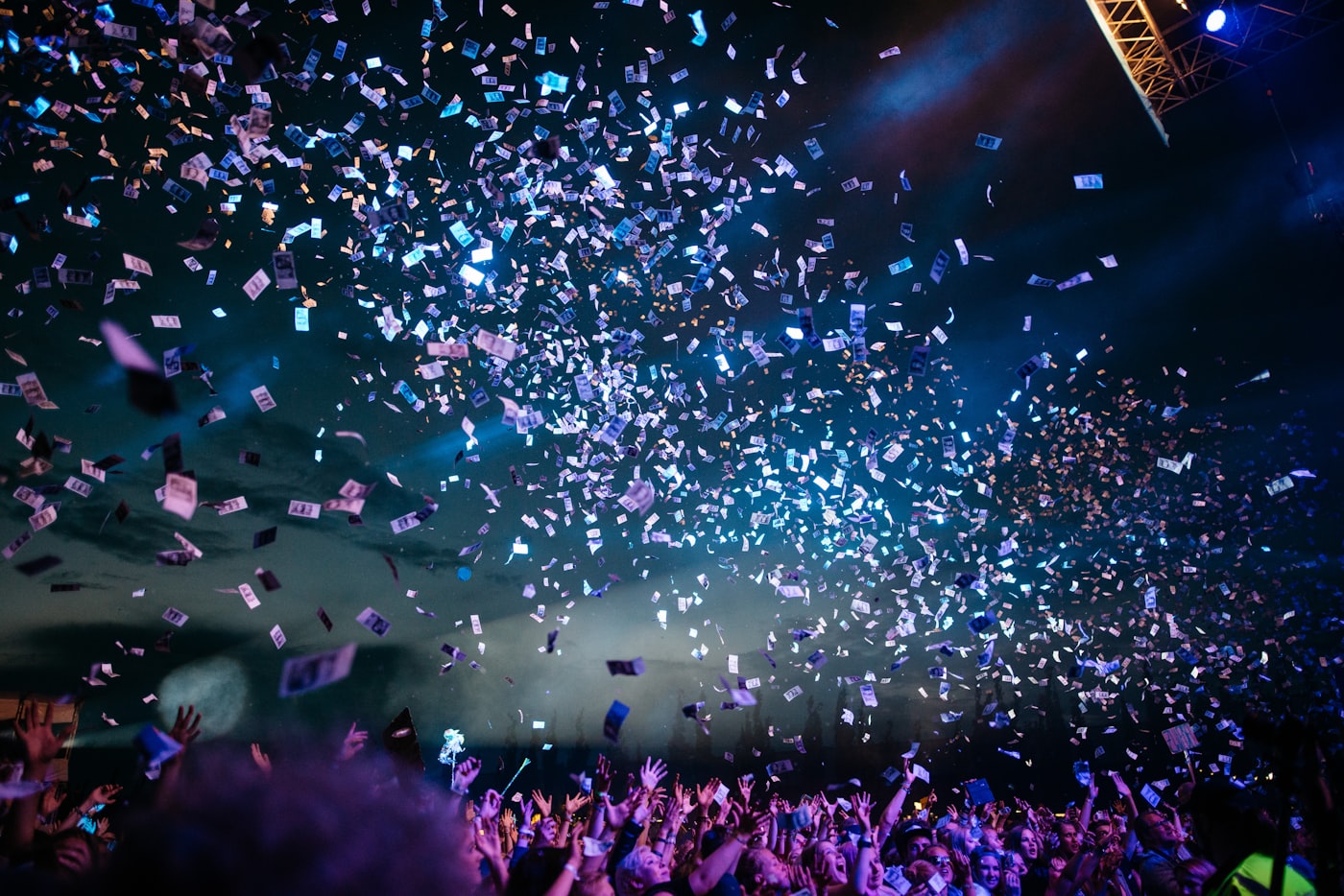 Raining confetti